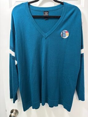 Torrid Her Universe Doctor Who Teal V-Neck Sweater